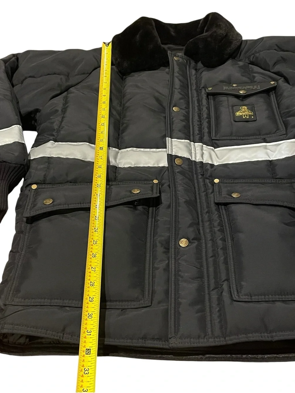 Mens Large RefrigiWear Jacket 0343R Black Iron Tuff Insulated Workwear Coat